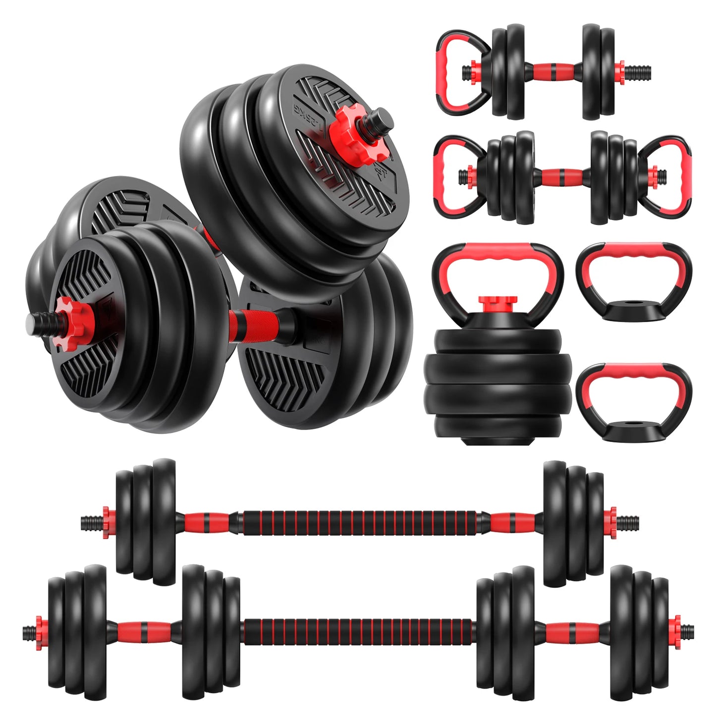 4-in-1 Adjustable Weight Dumbbell Set
