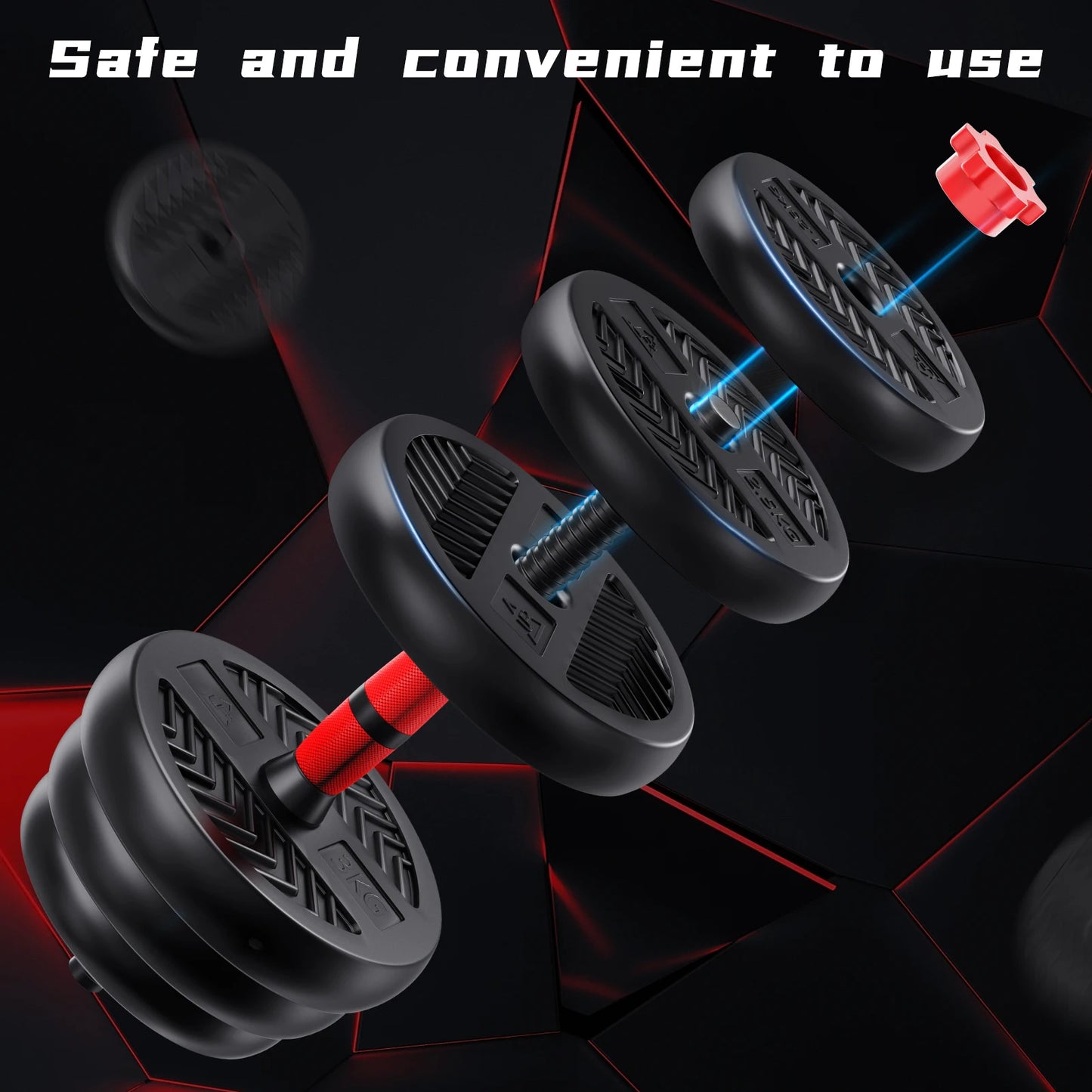 4-in-1 Adjustable Weight Dumbbell Set
