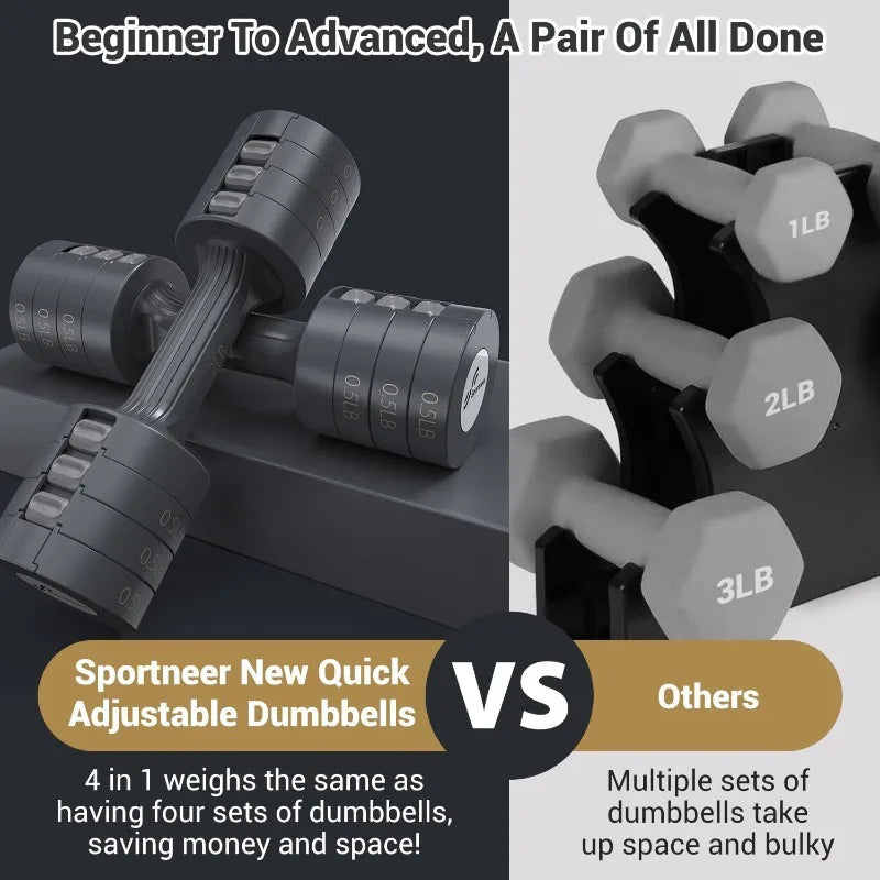 Adjustable Dumbbells Hand Weights Set.