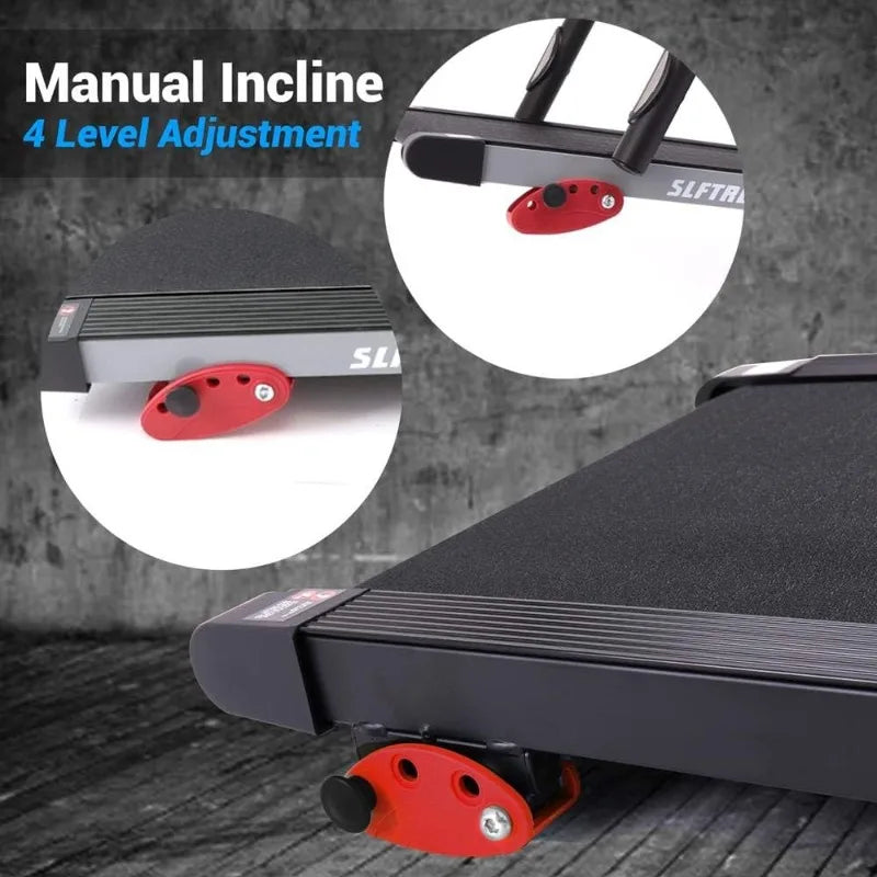 SereneLife Electric Folding Treadmill Exercise Machine - Smart Compact Digital Fitness Treadmill Workout Trainer w