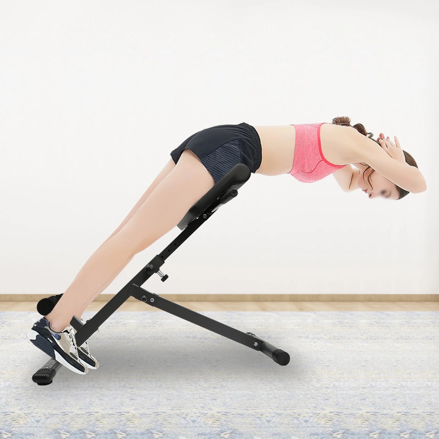 White Versatile Roman Stool Fitness Bench t for Core Strength, Abs & Back Muscle