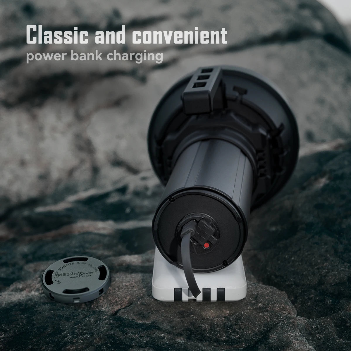 200000 Lumen Flashlight Range 1618m High Power Rechargeable Professional Searchlight