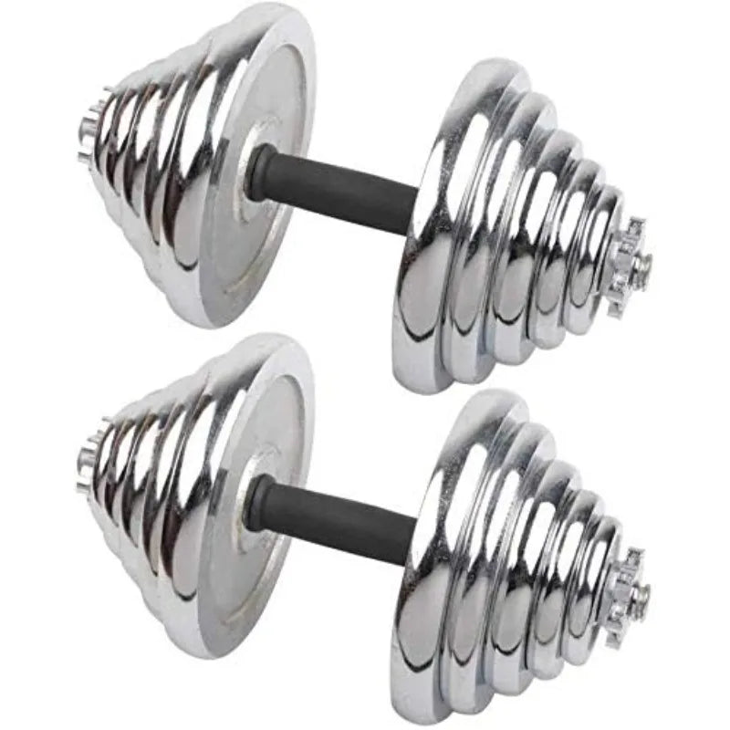 Cast Iron Adjustable Dumbbell Barbell Set.