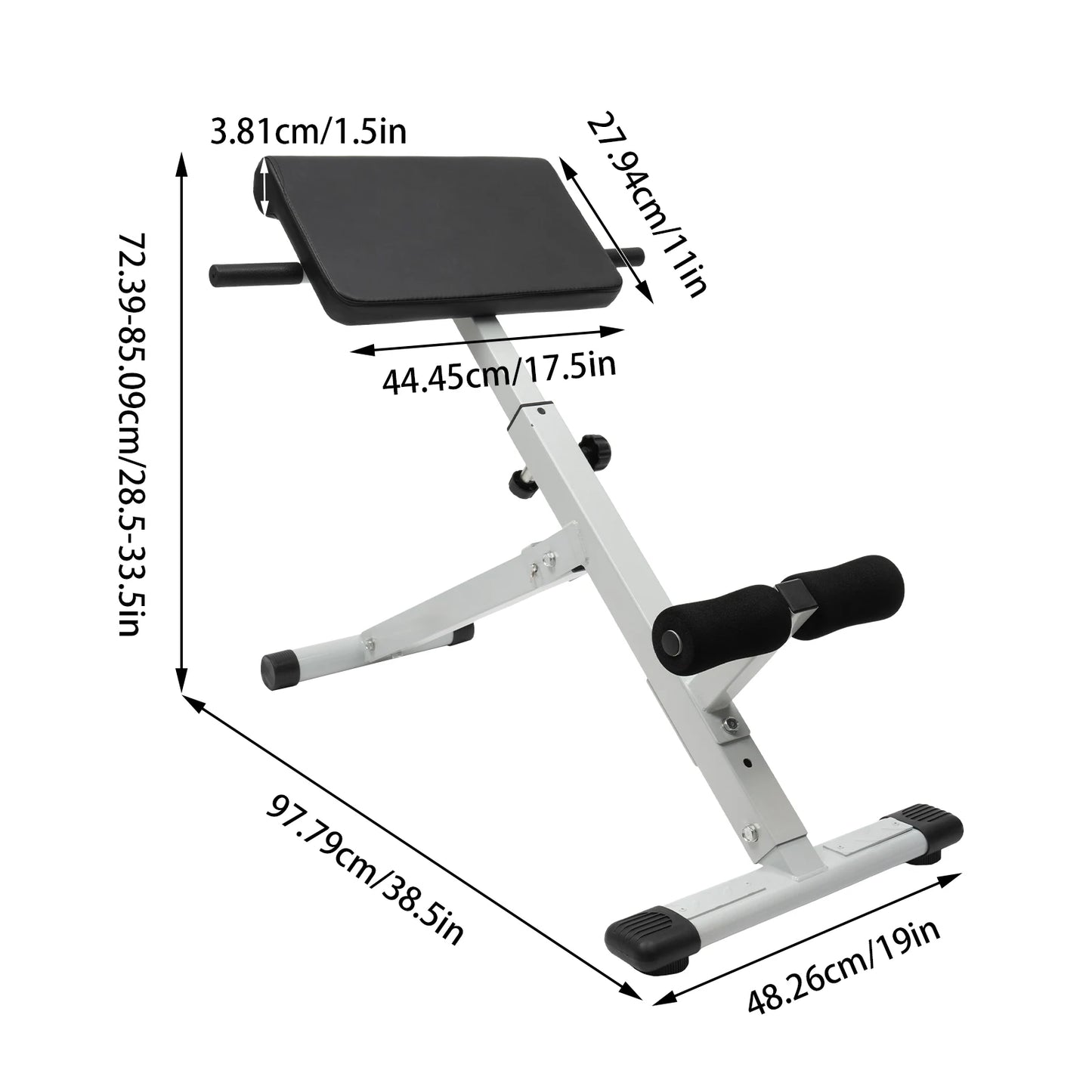 White Versatile Roman Stool Fitness Bench t for Core Strength, Abs & Back Muscle