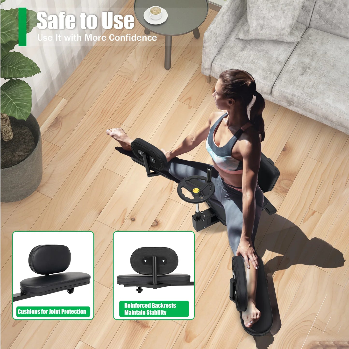 Leg Back Stretcher Splits Stretching With Joint Protection Pads Capacity 100kg