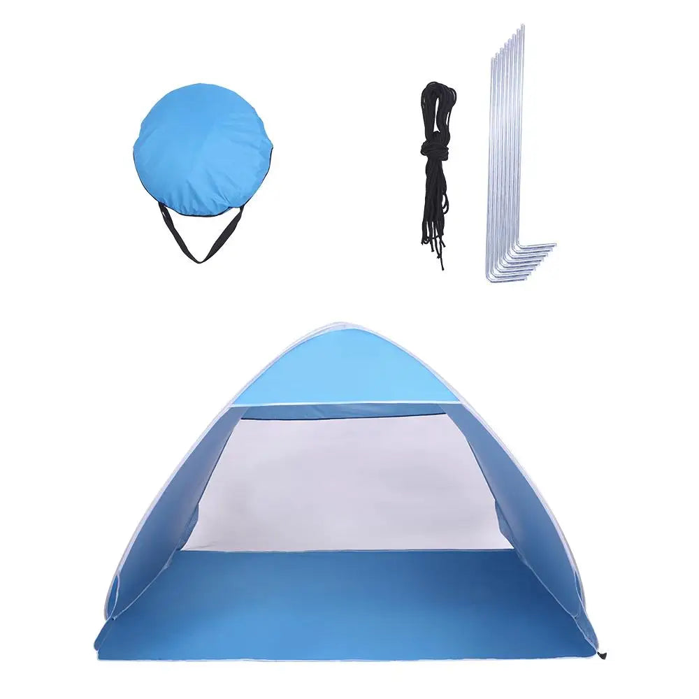 Pop-Up Beach Tent for 2-3 People Portable Blue