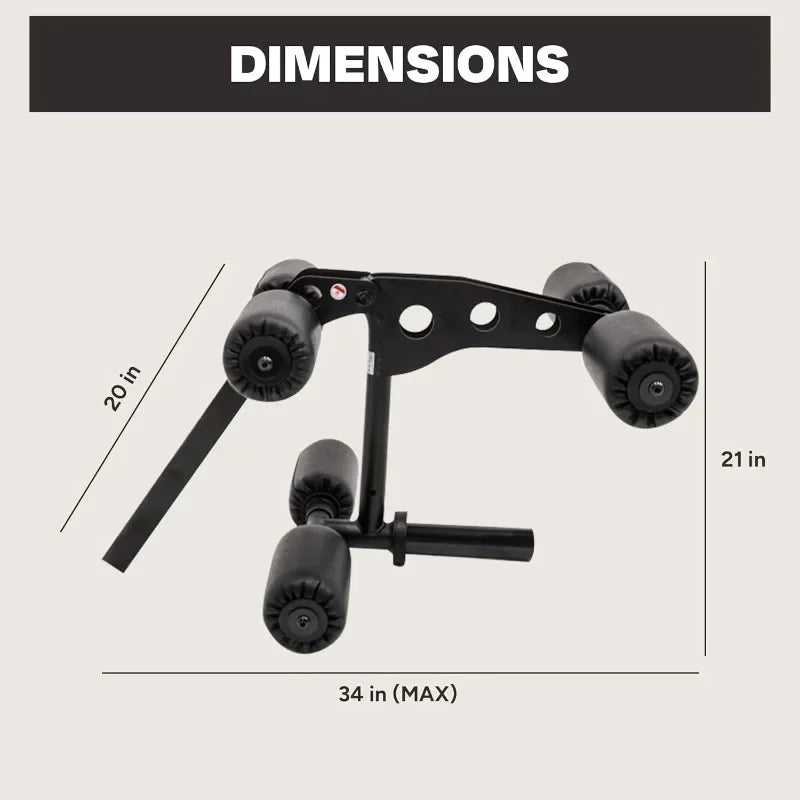 Leg Curl Extension Bench Attachment- Heavy Duty Leg Extension with Built-in Weight Horn