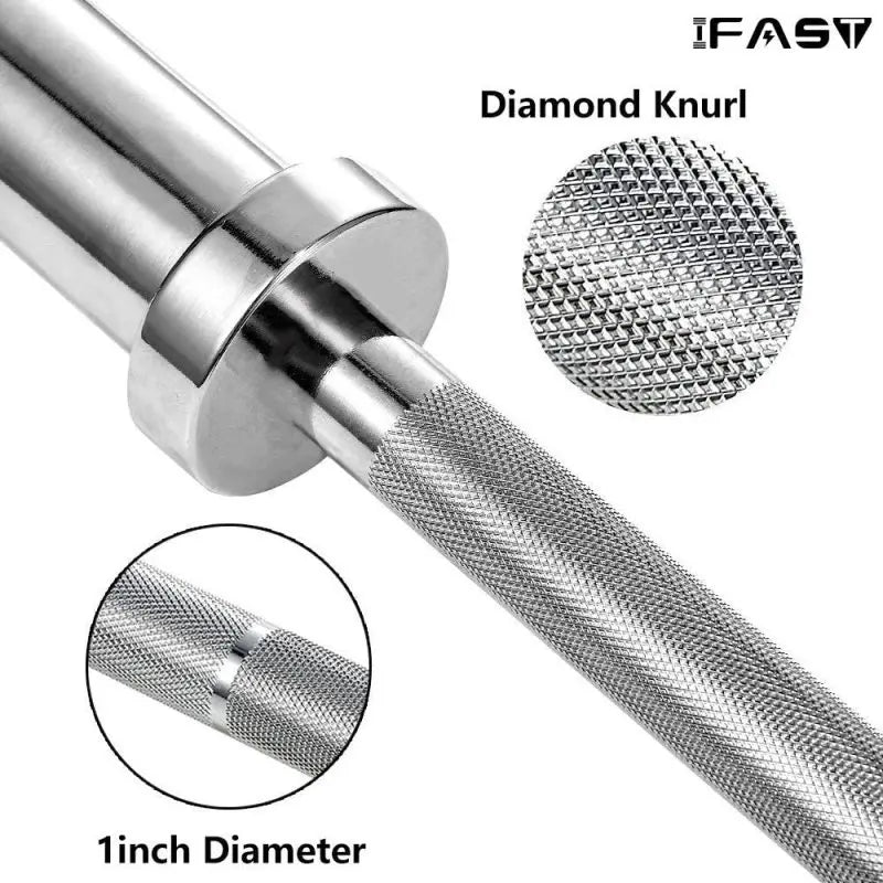 Barbell Bar for 2 Olympic Plates, Home Gym Weightlifting