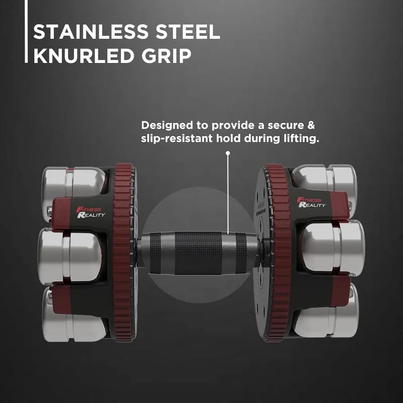 Adjustable Dumbbells 10-45 Pounds, 3 lbs increments