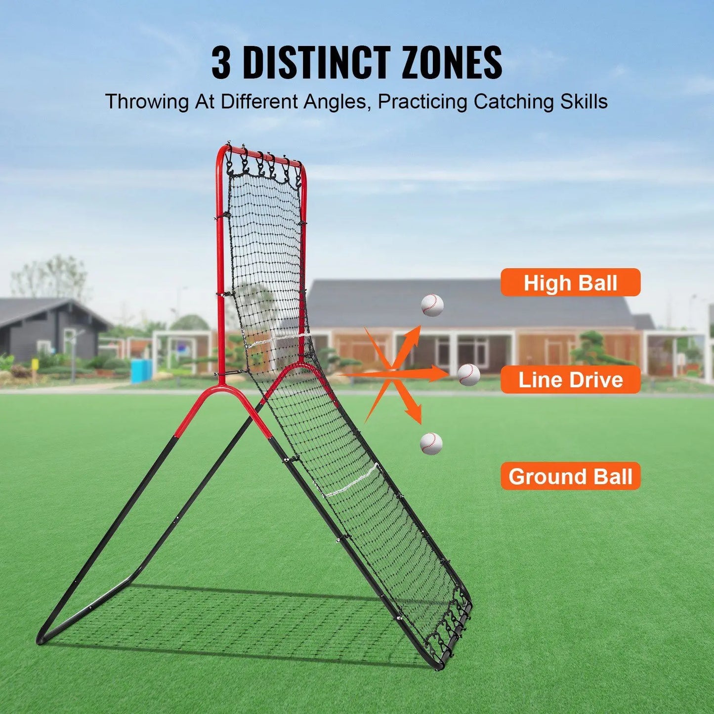 3x4.5 ft PitchBack Baseball And Softball Rebounder Net