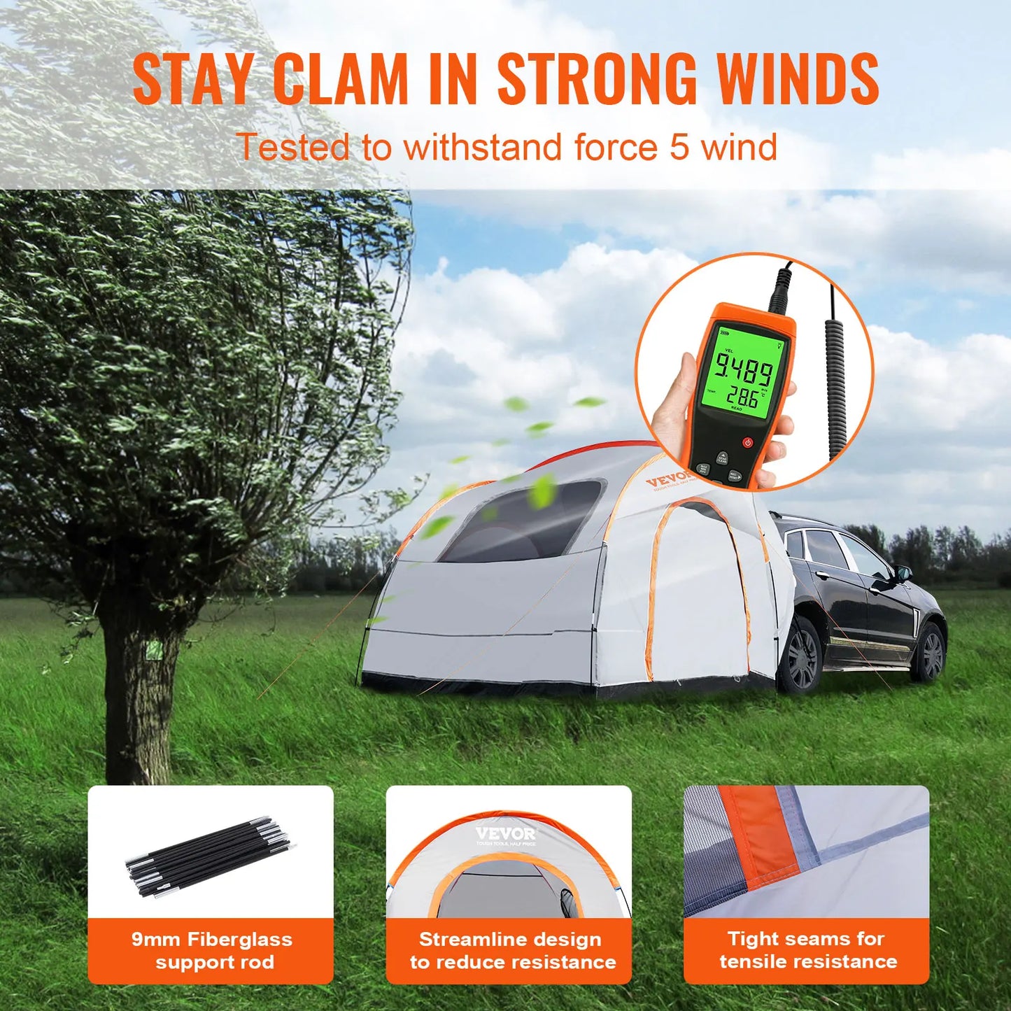 Camping Tent, 8'-8' for SUV
