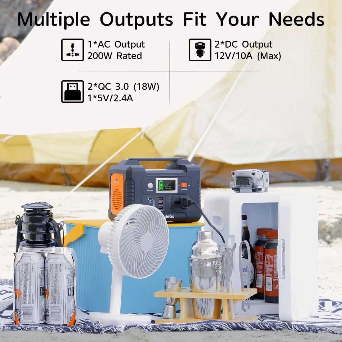 Portable Power Station 200W 151Wh Solar Generator with Solar Panel 50W Battery Cell Complete Kit Set Series