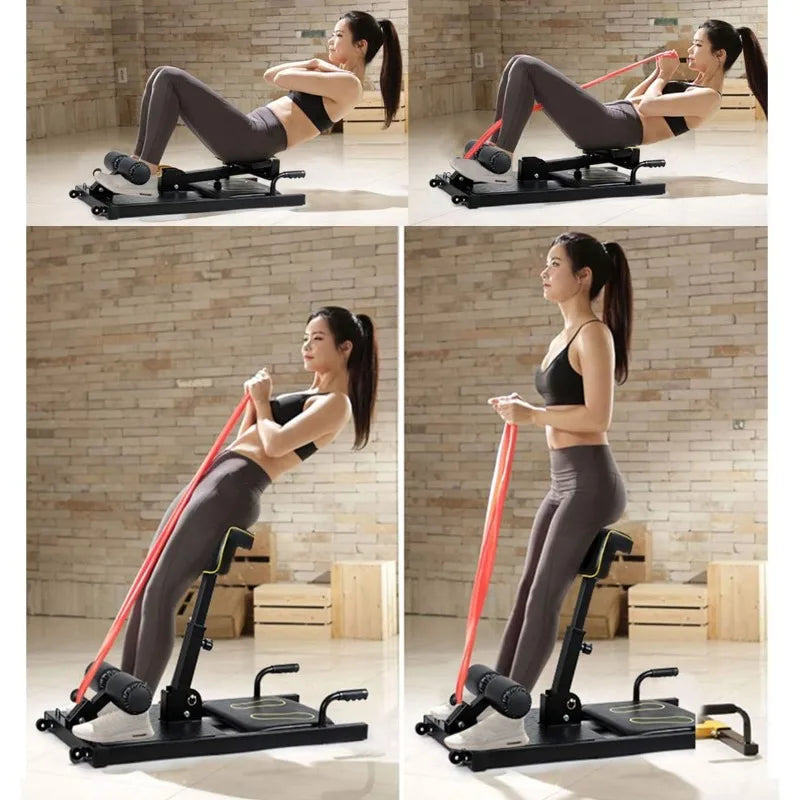 Deep Squat Machine, 8-in-1Core Workout Training Sit Up & Push Up Leg Exerciser.