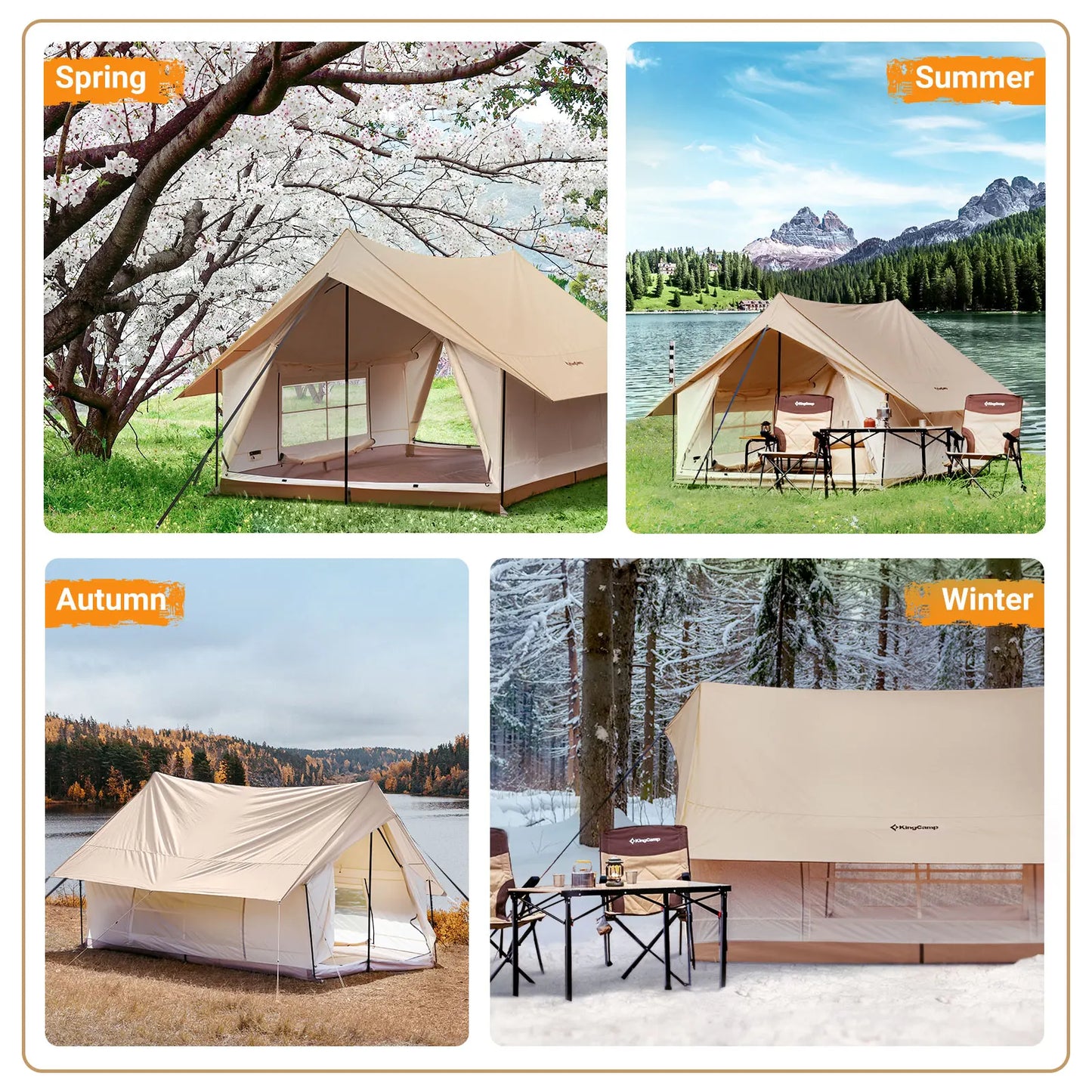 Camping Mesh Tent Function 2-in-1 Double Story House Huge Interior Space