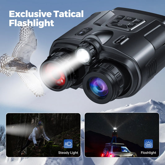 USB Rechargeable Binoculars Full Dark 600m HD 8X Digital Zoom 4K Infrared Tactical Telescope