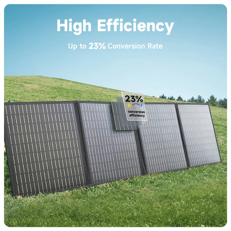 Foldable Solar Panel Series/Parallel 24% Efficiency Durable  Voltage Regulator Fast QC Output RV 110W