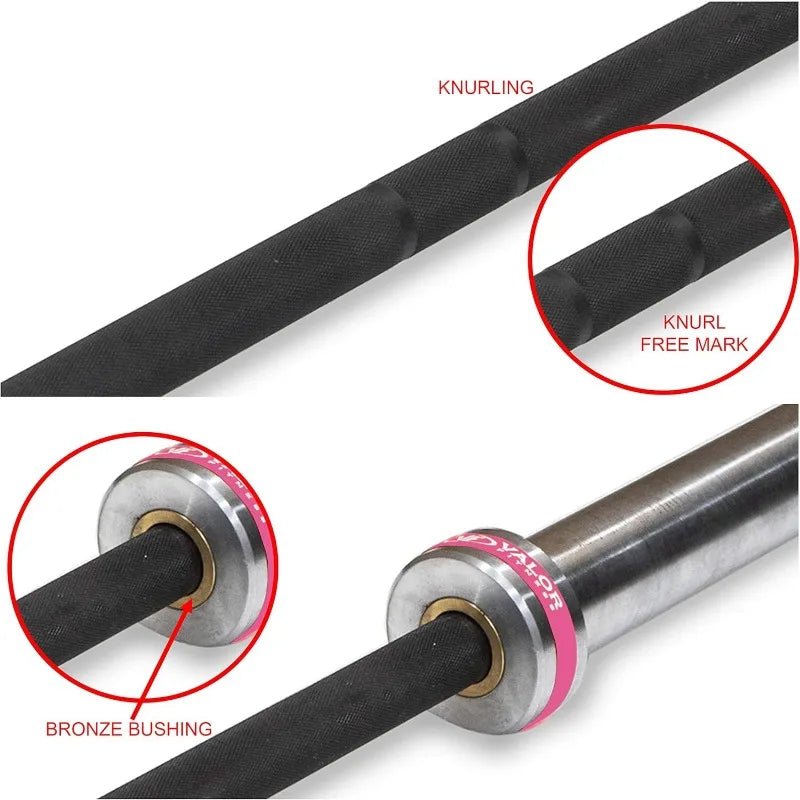 Fitness Barbells - 80in  35lb  25mm Weight Bar Weightlifting Power Lifting
