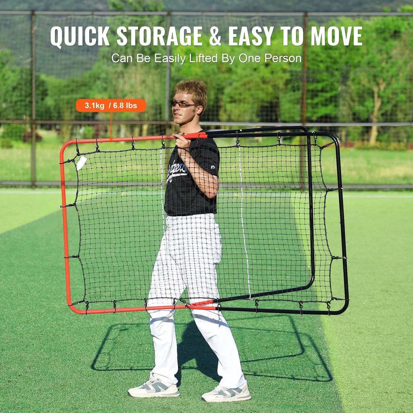 3x4.5 ft PitchBack Baseball And Softball Rebounder Net