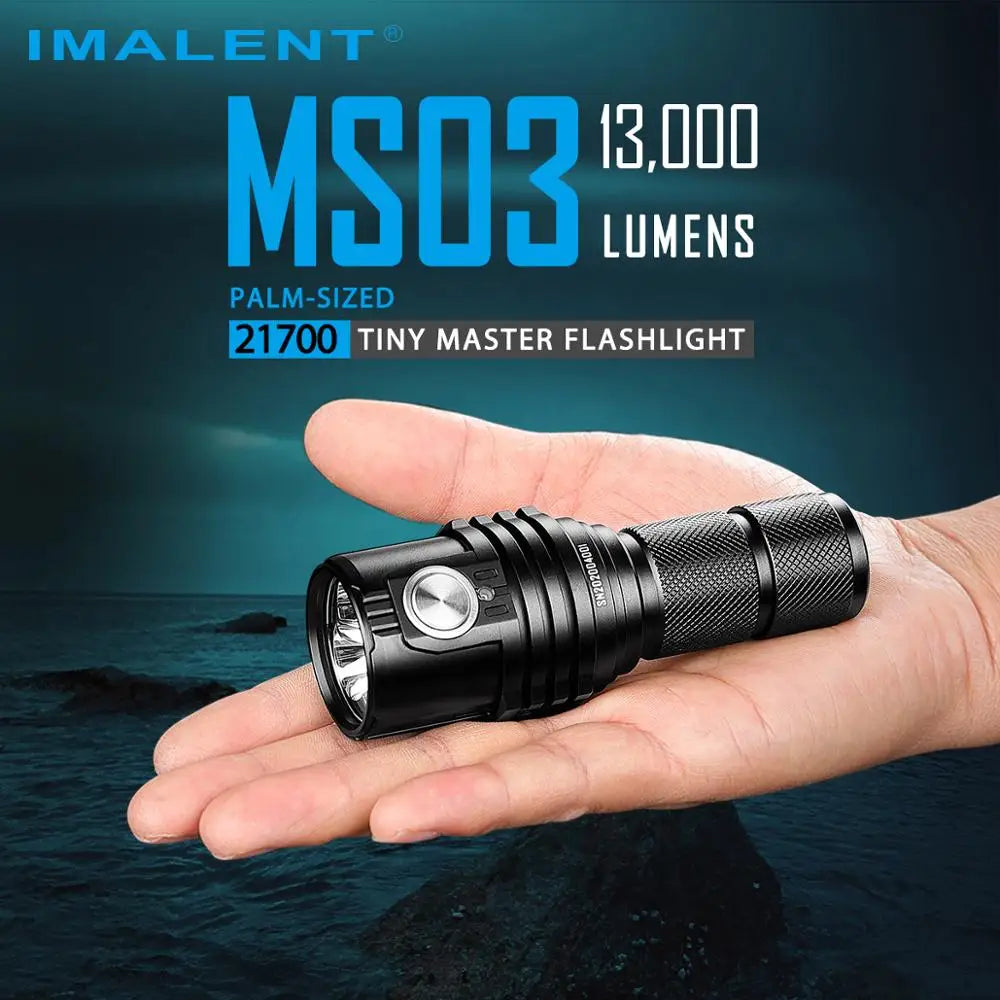 Powerful Flashlight 13000 Lumen LED Hand light Rechargeable Waterproof  Camping Searching