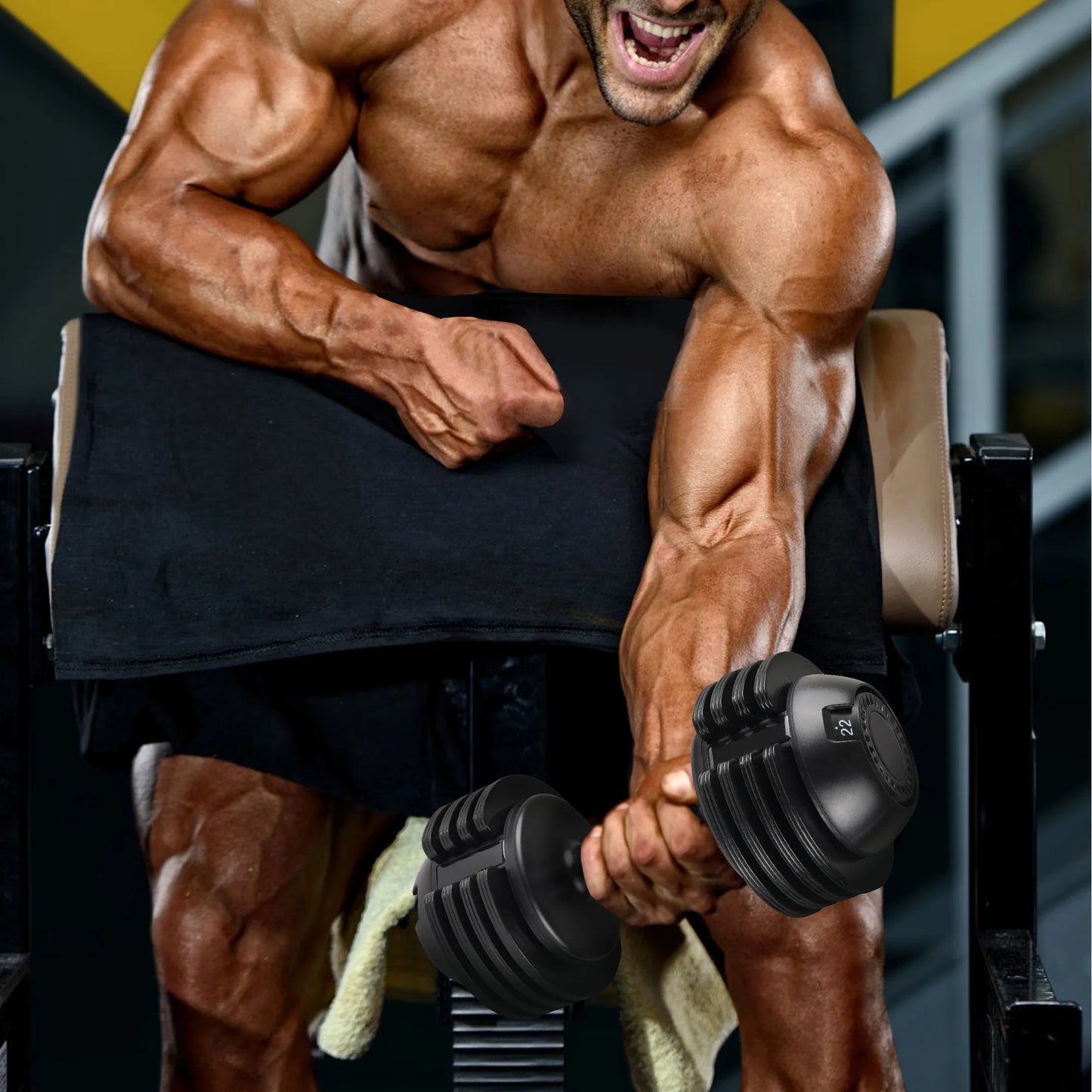 1PC Adjustable Dumbbells 52LBS With Anti-Slip Handle