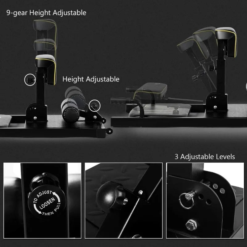 Deep Squat Machine, 8-in-1Core Workout Training Sit Up & Push Up Leg Exerciser.