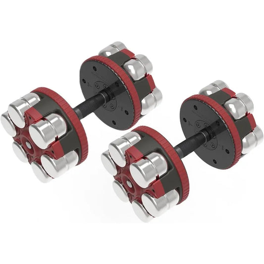 Adjustable Dumbbells 10-45 Pounds, 3 lbs increments
