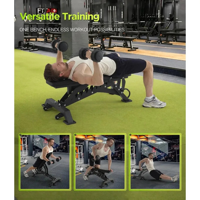 Heavy Duty Weight Bench 1000LB Capacity, for Gym and Home Gym