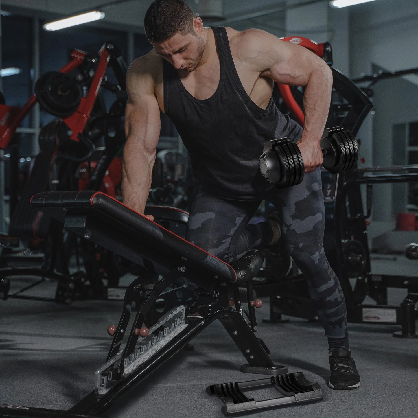 1PC Adjustable Dumbbells 52LBS With Anti-Slip Handle