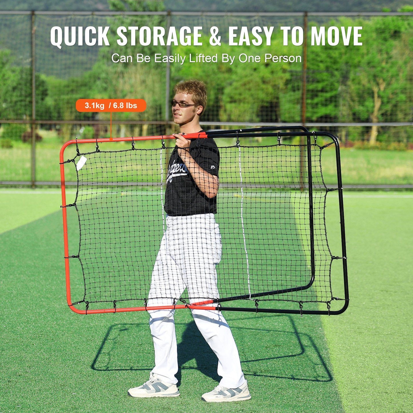 3x4.5 ft PitchBack Baseball And Softball Rebounder Net